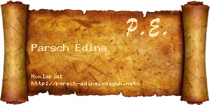 Parsch Edina névjegykártya